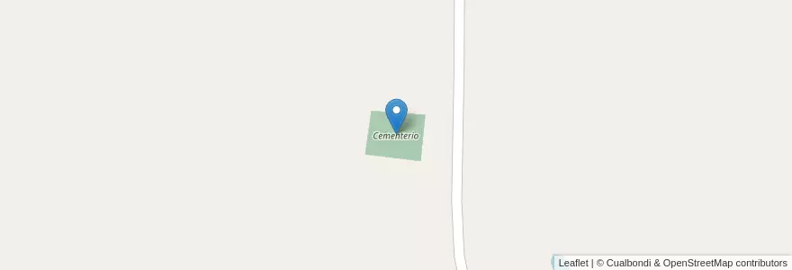Mapa de ubicacion de Cementerio en アルゼンチン, コルドバ州, Departamento Pocho, Pedanía Represa.