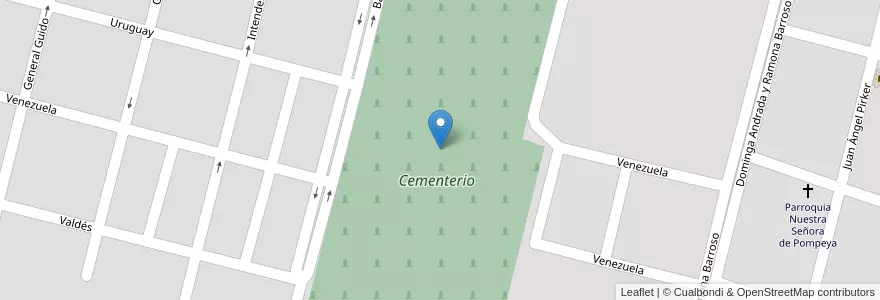 Mapa de ubicacion de Cementerio en آرژانتین, San Luis, General Pedernera, Villa Mercedes, Municipio De Villa Mercedes.