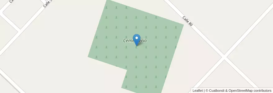 Mapa de ubicacion de Cementerio en Argentina, Provincia Di Buenos Aires, Partido De Veinticinco De Mayo.