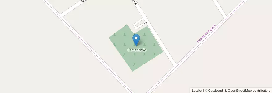 Mapa de ubicacion de Cementerio en アルゼンチン, ブエノスアイレス州, Partido De Trenque Lauquen, Cuartel Treinta De Agosto, Treinta De Agosto.