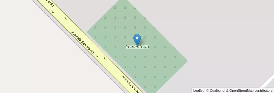 Mapa de ubicacion de Cementerio en アルゼンチン, ブエノスアイレス州, Partido De Pehuajó, Pehuajó.