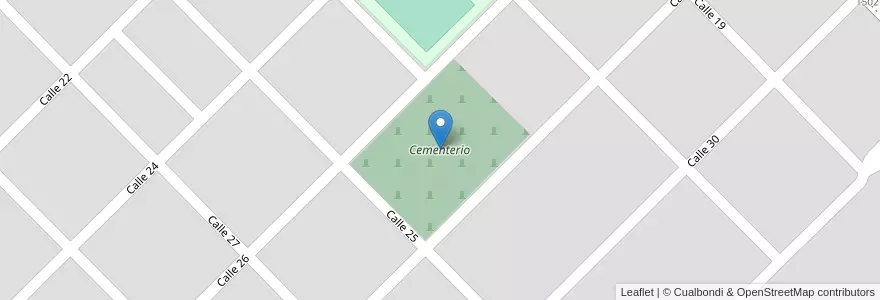Mapa de ubicacion de Cementerio en الأرجنتين, La Pampa, Municipio De Victorica, Departamento Loventué, Victorica.