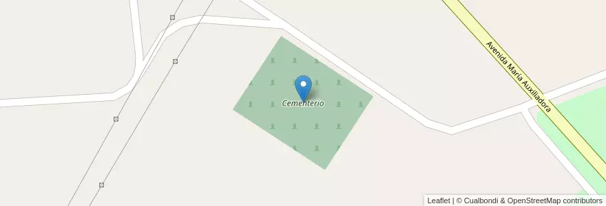 Mapa de ubicacion de Cementerio en Argentina, Buenos Aires, Partido De Villarino.