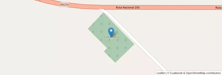 Mapa de ubicacion de Cementerio en 아르헨티나, 리오네그로주, Departamento Conesa.