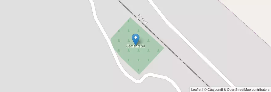 Mapa de ubicacion de Cementerio en Аргентина, Рио-Негро, Departamento Valcheta, Valcheta.