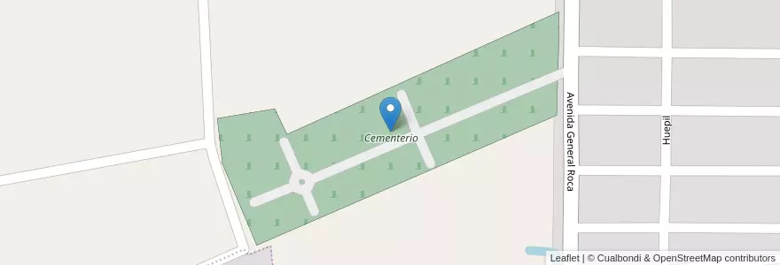 Mapa de ubicacion de Cementerio en Аргентина, Чили, Неукен, Departamento Confluencia, Municipio De Plottier, Plottier.