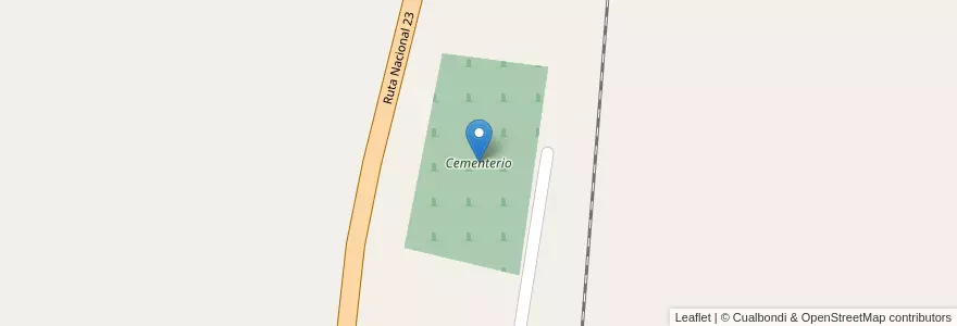 Mapa de ubicacion de Cementerio en الأرجنتين, تشيلي, ريو نيغرو, Departamento Veinticinco De Mayo.