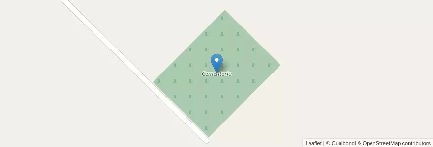 Mapa de ubicacion de Cementerio en Argentina, Chile, Chubut, Departamento Futaleufú.