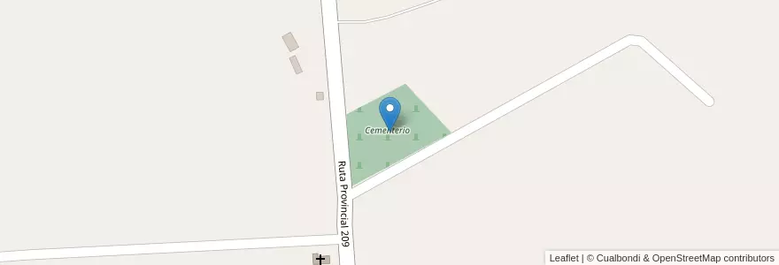 Mapa de ubicacion de Cementerio en Arjantin, Misiones, Departamento San Javier, Municipio De Florentino Ameghino.