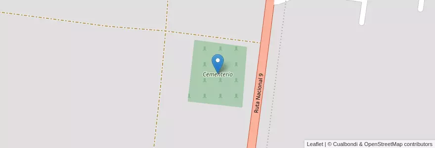 Mapa de ubicacion de Cementerio en الأرجنتين, Jujuy, Departamento Cochinoca, Municipio De Abra Pampa.