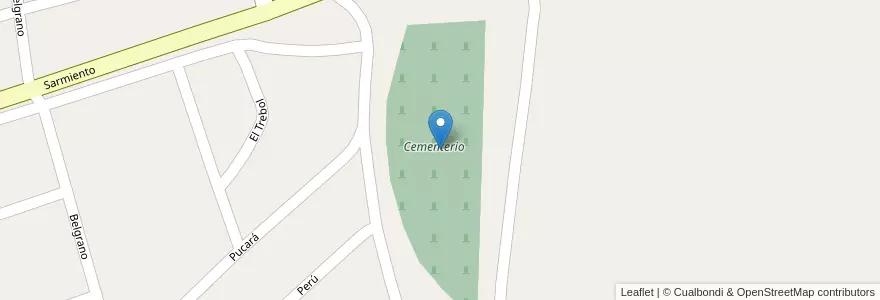 Mapa de ubicacion de Cementerio en アルゼンチン, フフイ州, Departamento Ledesma, Municipio De Calilegua.