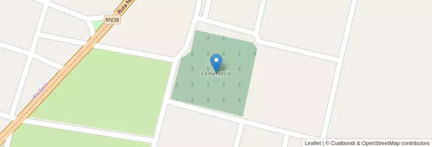 Mapa de ubicacion de Cementerio en 阿根廷, Tucumán, Departamento Monteros, Municipio De Río Seco.