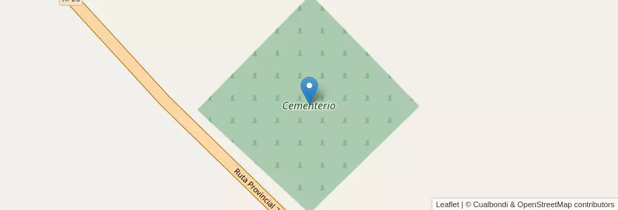 Mapa de ubicacion de Cementerio en 아르헨티나, 엔트레리오스주, Departamento Gualeguaychú, Distrito Pehuajó Al Norte, Urdinarrain.