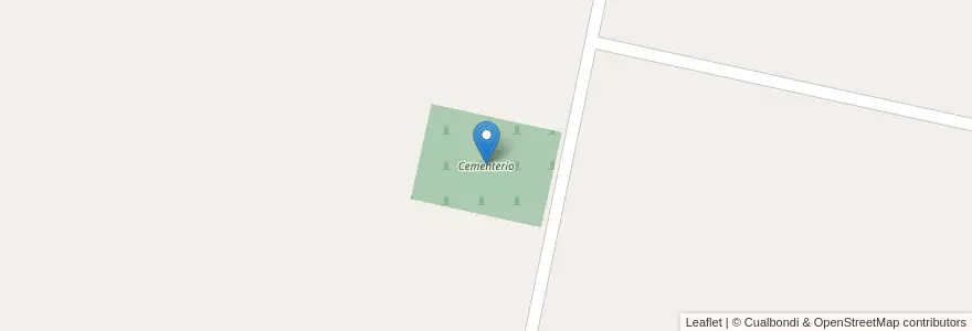 Mapa de ubicacion de Cementerio en アルゼンチン, コルドバ州, Departamento Marcos Juárez, Pedanía Cruz Alta.