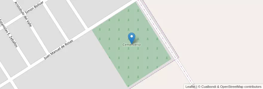 Mapa de ubicacion de Cementerio en 阿根廷, Santa Fe, Departamento General López, Municipio De Firmat.