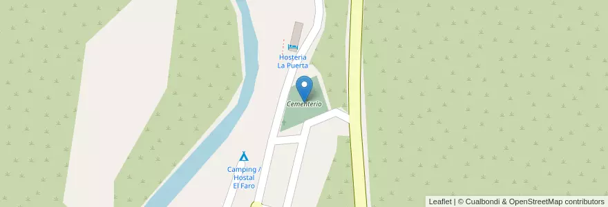 Mapa de ubicacion de Cementerio en الأرجنتين, Catamarca, Departamento Ambato, Municipio De La Puerta.