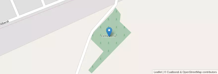 Mapa de ubicacion de Cementerio en Argentine, Córdoba, Departamento Cruz Del Eje, Pedanía Higueras, Municipio De Villa De Soto.
