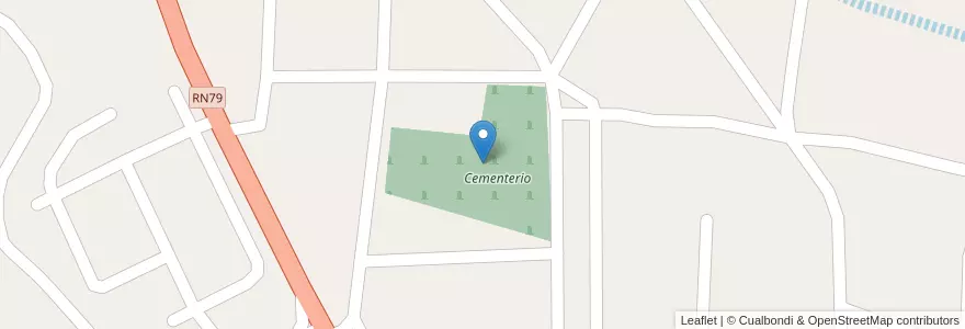 Mapa de ubicacion de Cementerio en Arjantin, La Rioja, Departamento General Belgrano.