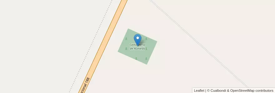 Mapa de ubicacion de Cementerio de Acevedo en アルゼンチン, ブエノスアイレス州, Partido De Pergamino.