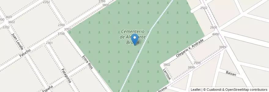 Mapa de ubicacion de Cementerio de Almirante Brown en Argentina, Buenos Aires, Partido De Almirante Brown, Rafael Calzada.