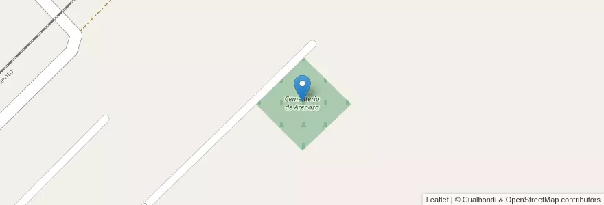 Mapa de ubicacion de Cementerio de Arenaza en アルゼンチン, ブエノスアイレス州, Partido De Lincoln.