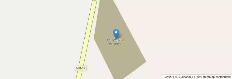 Mapa de ubicacion de Cementerio de autos en 阿根廷, 布宜诺斯艾利斯省, Partido De Zárate.