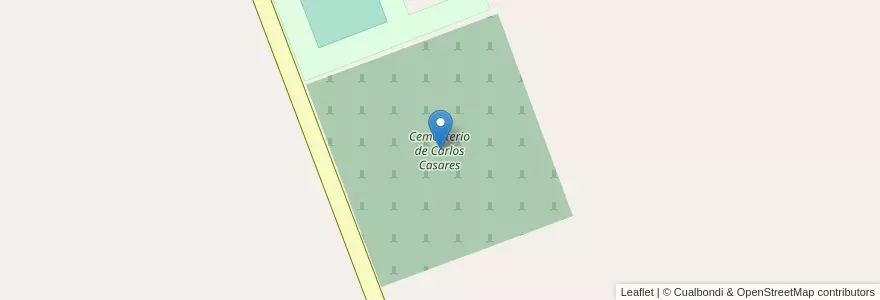 Mapa de ubicacion de Cementerio de Carlos Casares en Argentina, Provincia Di Buenos Aires, Partido De Carlos Casares.