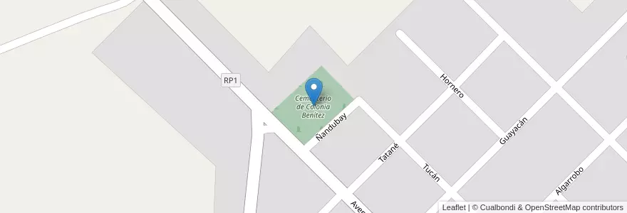 Mapa de ubicacion de Cementerio de Colonia Benítez en Аргентина, Чако, Departamento Primero De Mayo, Municipio De Colonia Benítez, Colonia Benítez.