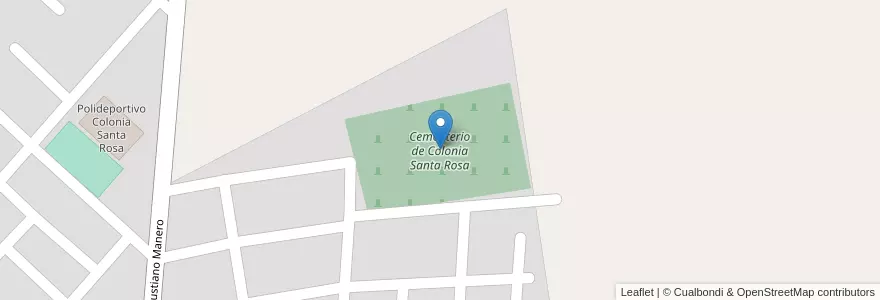 Mapa de ubicacion de Cementerio de Colonia Santa Rosa en アルゼンチン, サルタ州, Orán, Municipio De Colonia Santa Rosa, Colonia Santa Rosa.