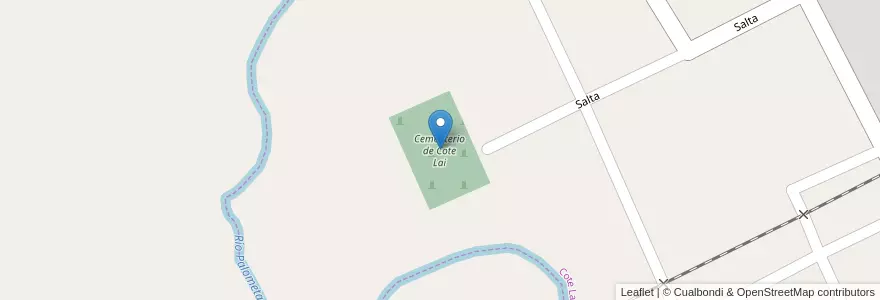 Mapa de ubicacion de Cementerio de Cote Lai en Argentinië, Chaco, Departamento Tapenagá, Municipio De Cote Lai, Cote Lai.