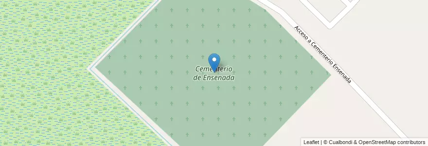 Mapa de ubicacion de Cementerio de Ensenada en Аргентина, Буэнос-Айрес, Partido De Ensenada.