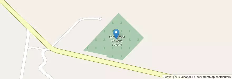 Mapa de ubicacion de Cementerio de Gral. Lavalle en Argentinië, Buenos Aires, Partido De General Lavalle.