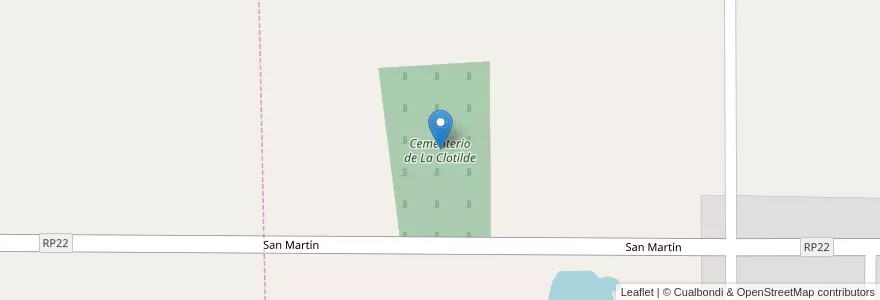 Mapa de ubicacion de Cementerio de La Clotilde en Argentinien, Chaco, Departamento O'Higgins, Municipio De La Clotilde, La Clotilde.