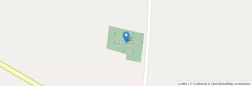 Mapa de ubicacion de Cementerio de La Gallareta en Argentinië, Santa Fe, Departamento Vera, Municipio De La Gallareta.