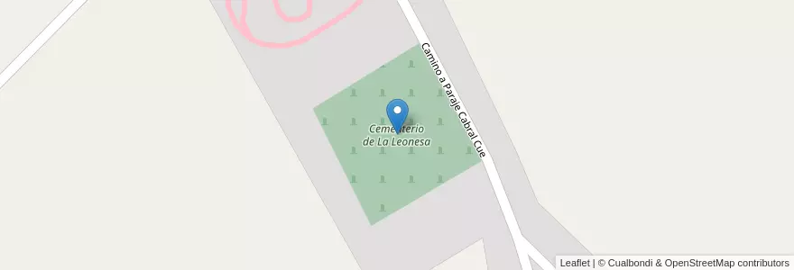 Mapa de ubicacion de Cementerio de La Leonesa en 아르헨티나, Chaco, Departamento Bermejo, Municipio De La Leonesa, La Leonesa - Las Palmas.