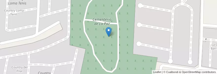 Mapa de ubicacion de Cementerio de La Paz en Argentine, Tucumán, Departamento Lules, El Manantial.