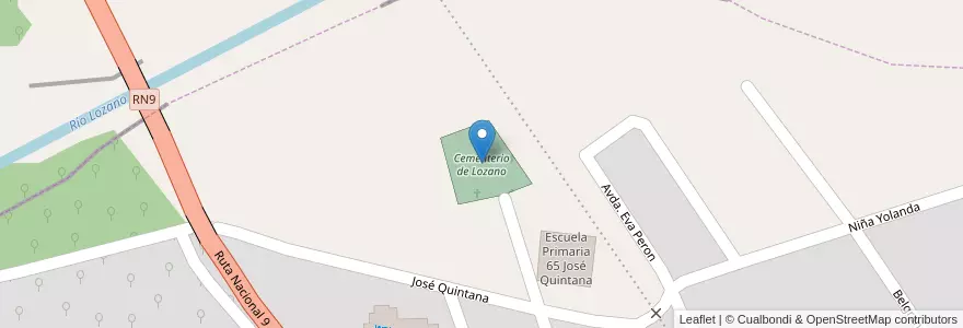 Mapa de ubicacion de Cementerio de Lozano en 阿根廷, Jujuy, Departamento Doctor Manuel Belgrano, Municipio De Yala, Lozano.