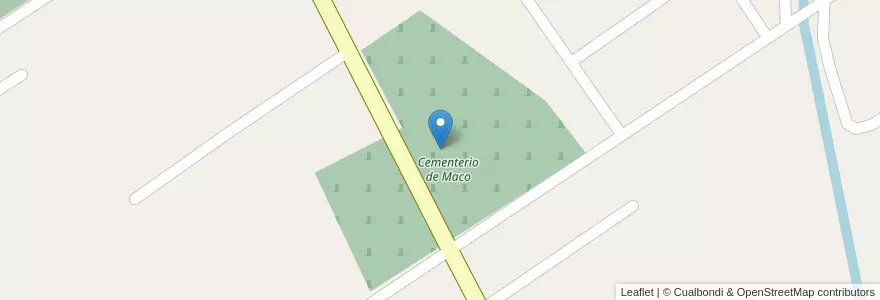 Mapa de ubicacion de Cementerio de Maco en アルゼンチン, サンティアゴ・デル・エステロ州, Departamento Capital.