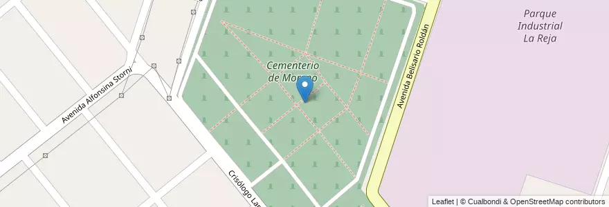 Mapa de ubicacion de Cementerio de Moreno en Аргентина, Буэнос-Айрес, Partido De Moreno, La Reja.