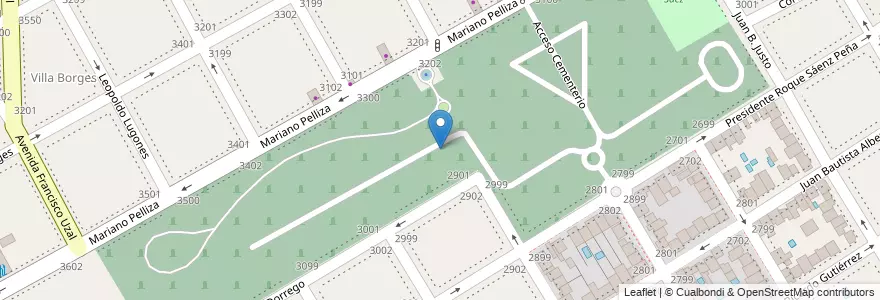 Mapa de ubicacion de Cementerio de Olivos en Argentina, Buenos Aires, Partido De Vicente López, Vicente López.