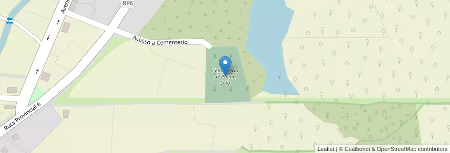 Mapa de ubicacion de Cementerio de Palma Sola en Аргентина, Жужуй, Departamento Santa Bárbara, Municipio De Palma Sola.