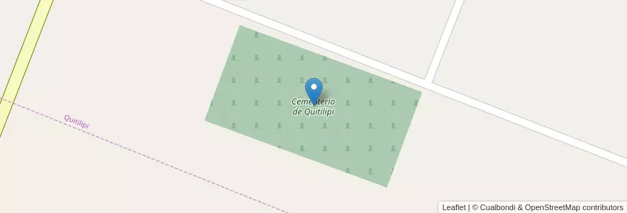 Mapa de ubicacion de Cementerio de Quitilipi en アルゼンチン, チャコ州, Departamento Quitilipi, Municipio De Quitilipi, Quitilipi.