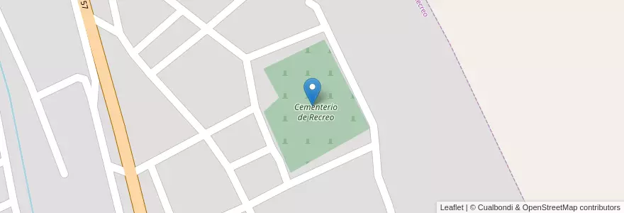 Mapa de ubicacion de Cementerio de Recreo en Arjantin, Catamarca, Departamento La Paz, Municipio De Recreo.