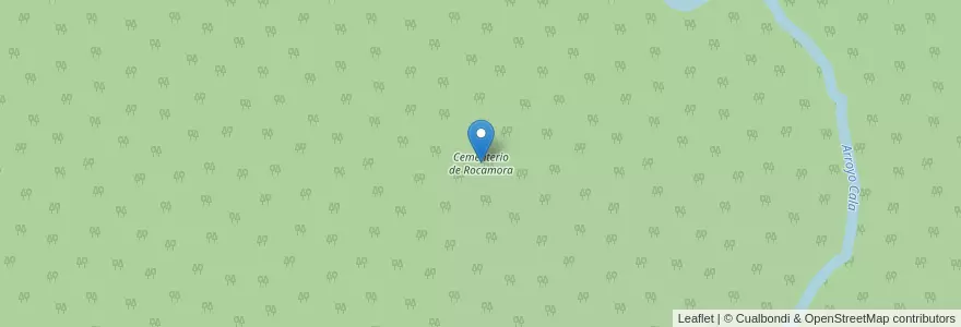 Mapa de ubicacion de Cementerio de Rocamora en アルゼンチン, エントレ・リオス州, Departamento Uruguay, Distrito Moscas.