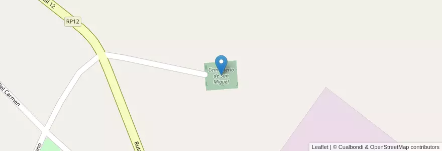 Mapa de ubicacion de Cementerio de San Miguel en アルゼンチン, ラ・リオハ州, Departamento Chilecito.
