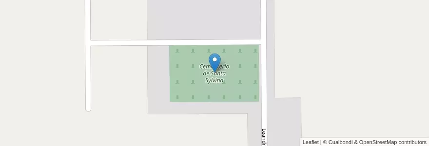Mapa de ubicacion de Cementerio de Santa Sylvina en Argentinië, Chaco, Departamento Fray Justo Santa María De Oro, Municipio De Santa Sylvina, Santa Sylvina.