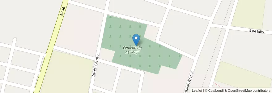 Mapa de ubicacion de Cementerio de Saujil en Argentinië, Catamarca, Departamento Pomán, Municipio De Saujil, Saujil.