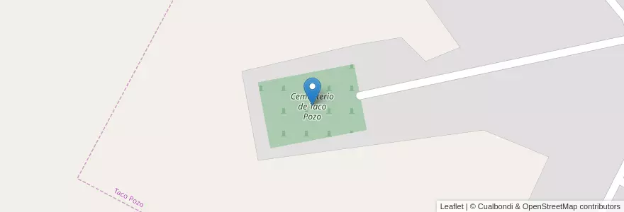 Mapa de ubicacion de Cementerio de Taco Pozo en Argentinien, Chaco, Almirante Brown, Taco Pozo, Taco Pozo.