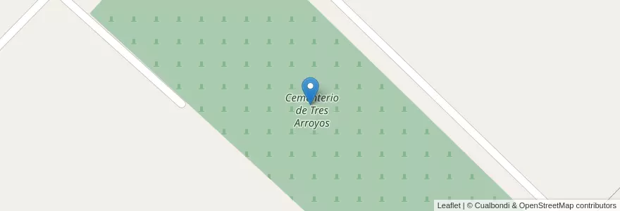 Mapa de ubicacion de Cementerio de Tres Arroyos en 아르헨티나, 부에노스아이레스주, Partido De Tres Arroyos.