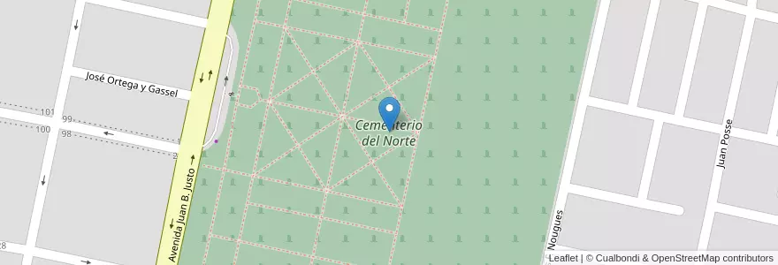 Mapa de ubicacion de Cementerio del Norte en Argentina, Tucumán, San Miguel De Tucumán, Departamento Capital, San Miguel De Tucumán.